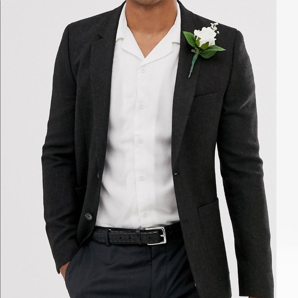 Asos Skinny blazer in charcoal wool mix - Picture 7 of 7